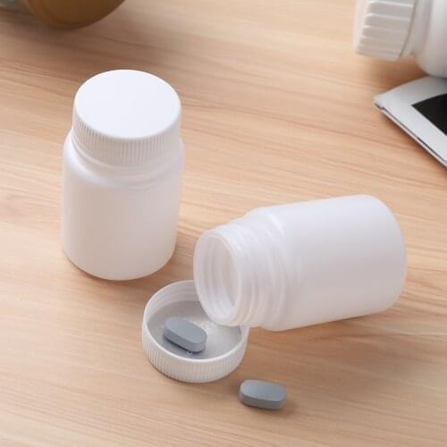 10Pcs Tablet Pots Plastic Medical Bottles Leak Proof Capsules Box Pills Holder Container Portable Travel Organizer Jar with Lid