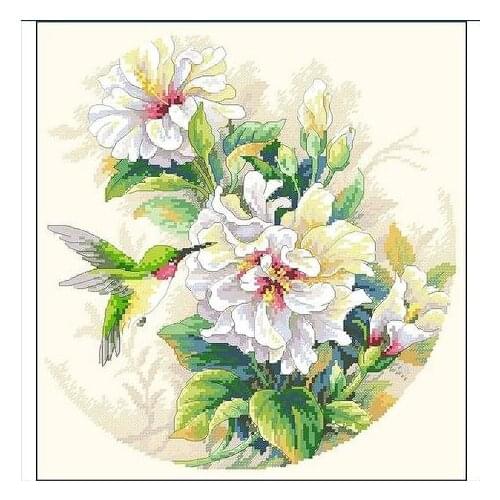 Embroidery Package Free Shipping Cross Stitch Kits Bird with Flowers Fragrance