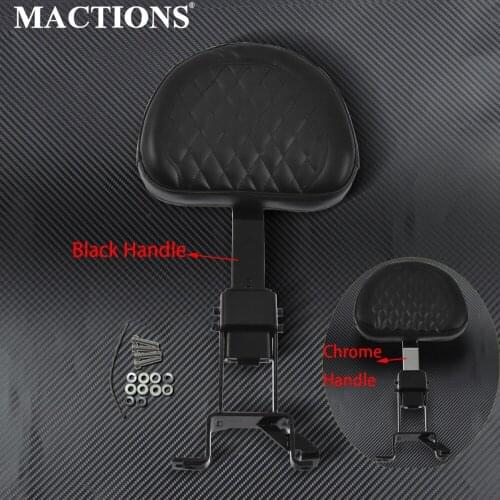 Adjustable Drive Backrest W/ Mounting Kits Motorcycle Cafe Diamond Black/Chrome For Indian Chief Classic Roadmaster 2014-2018