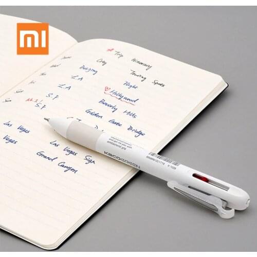 Original Xiaomi KACO 4 In 1 Multifunction Pens 0.5mm Black Blue Red Refill Gel Pen Mechanical Pencil Japanese ink Office School