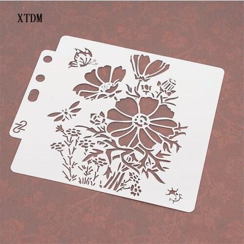 Chrysanthemum shield DIY cake scrapbook stencils hollow Embellishments printing lace ruler Valentines Day