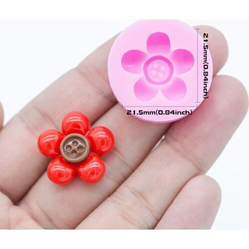 YF321 Flower Silicone Mold Resin Art Pendant Necklace Jewelry Making Craft Decoration Fondant Oven Safe