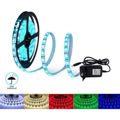 Led Strip Light 5050 SMD LED Tape 5M 10M 3528 Flexible Home mounted white lamp Tape+LED Ribbon DC12V Power Supply