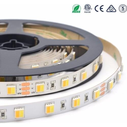 2 in 1 cct tunable 5050 60leds/m led strip adjustable with remote optional ST13