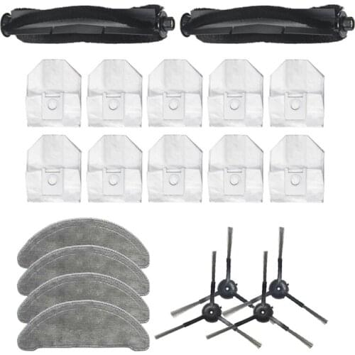 TOP!-For ROIDMI EVE Plus Vacuum Cleaner Main Brush Mop Cloth Side Brush Dust Bag Replacement Accessories Parts