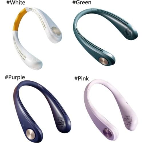 Operated Wearable Personal Fan Cooling Air Cooler Electric Air Conditioner Headphone Design USB Powered Desk Fan Durable