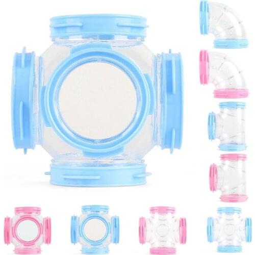 1pc Plastic Hamster Tunnel Funny Breathable Mouse Tube Pipe Hamster External Pipe Pet Supplies Pet Toy Accessories