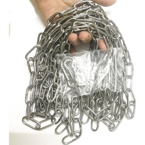 1.2mm 304 stainless steel chain long ring chain short ring clothesline pet dog iron chain swing guardrail chandelier chain