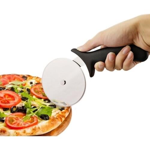 1PC Round Shape Pizza Cutter Stainless Steel Pizza Wheels Cutting Knife Cake Bread Slicer Baking Pizza Tools LB 056