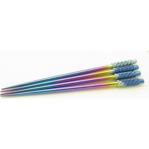 1PCS Titanium Anodized Metal Toothpick Outdoor Titanium Alloy Toothpick Security Non-toxic Durable