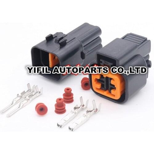 10Sets/lot Kum PB621-04020 PB625-04027 4 Pin/Way Female Male Connector Socket Automotive Oxygen Sensor Plug For Mitsubishi