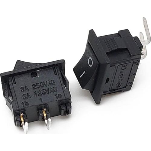 10Pcs Bending Foot 2Nd Gear 2 Bending Foot Boat Type Small Switch Kcd1-101 Rocking Board Power Switch 10*15Mm