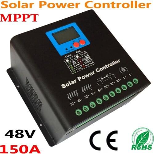 150A MPPT Solar Controller 48V PV panel Battery Charge Controller Regulator for 7200W Solar Power Home Use System