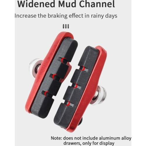 2 Pcs Brake Pads Silent Rubber Universal V Brake Kit Bike Parts Bicycle Cycling Safety Blocks MTB Mountain Bike Accessories