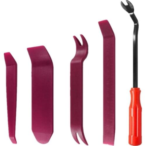 4PCS Radio Door Clip Panel Trim Removal Tool Car Fastener Door Panel Open Installer Cover Screwdriver Repair Hand Tool Crowbar