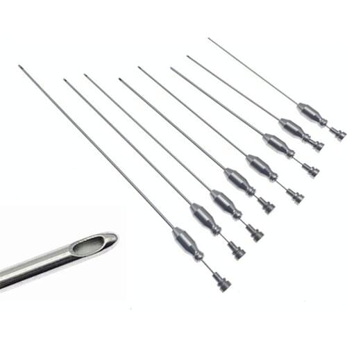 8pcs/set Liposuction cannula Facial fat filling graft transplantation cannula with Cleaning Cannulas