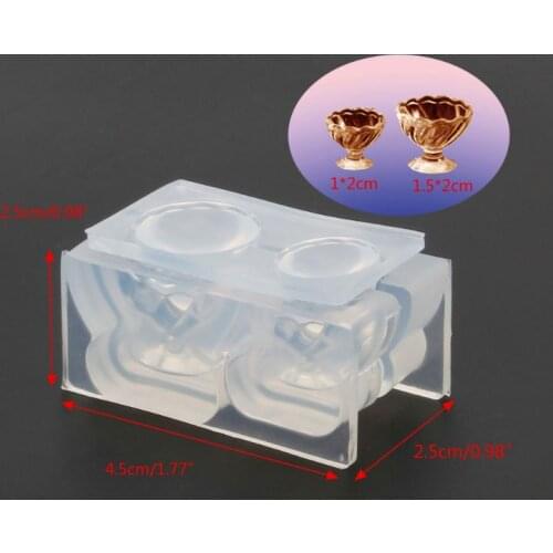 Real Small 3D Glass Goblet Cup Silicone Resin Mold Set DIY Resin Art Craft Tools