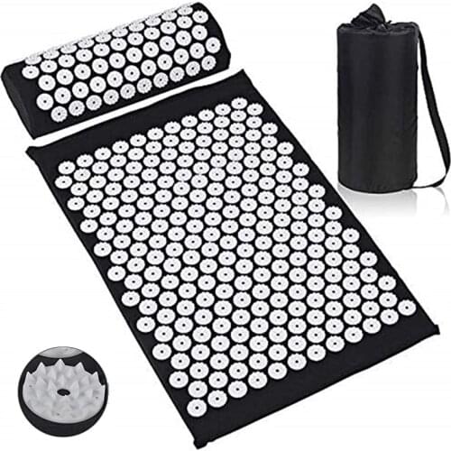 Acupressure Mat Yoga Mat Back and Neck Pain Relif Muscle Relaxation Bed Massage Pillow Pad for Full Body Massager Cushion