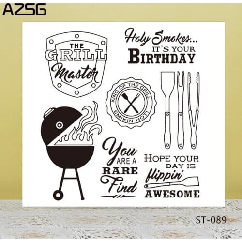 AZSG Various Kitchenware Style Clear Stamps/Seals For DIY Scrapbooking/Card Making/Album Decorative Silicone Stamp Crafts