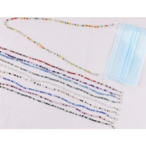 Random Colorful Crystal Beaded Chain for Mask Women Girls Glasses Chains Lanyards Neck Strap Rope Reading Eyeglasses Cord Holder