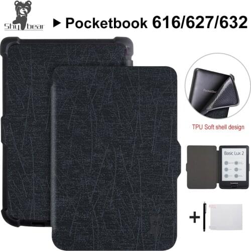 Shy Bear Case for Pocketbook 616/627/632 6'' Notebook Case for Lux4 Touch hd3 for Basic Lux2 Book Touch TPU Protective Case+Gift