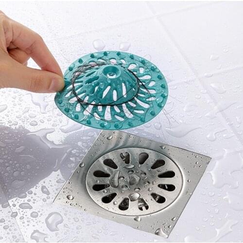 Sink Filter Shower Drain Hair Catcher Drain Filter Kitchen Quick Drainage TPR Anti-clogged Easy to Use Drain Cover for Home