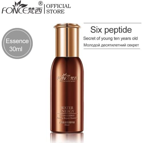 Fonce Six Peptides Face Anti Wrinkle Essence 30ml Moisturizing Lifting Firming Facial Serum Anti Aging Ageless Nourish Skin Care