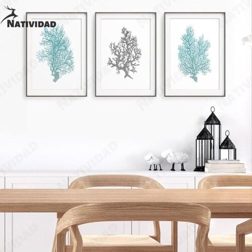 Canvas Painting Plant Minimalism Decoration Modern Color Sketch Painting Art Poster Bedroom Living Room Hotel Wall Home Decor