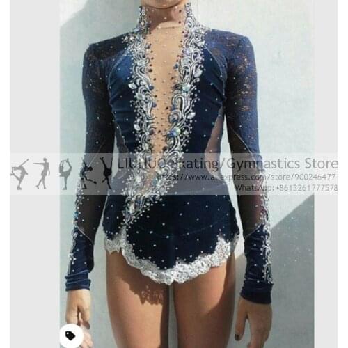 LIUHUO Girls Rhythmic Leotards ballet unitards performance Wear Competition Women figure Skating dress Exotic unitards dancewear