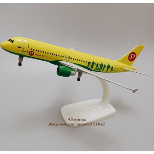 19cm Air Russian Siberia S7 RU Airbus A320 Airlines Plane Model Alloy Metal Diecast Model Airplane Aircraft w Landing Gears