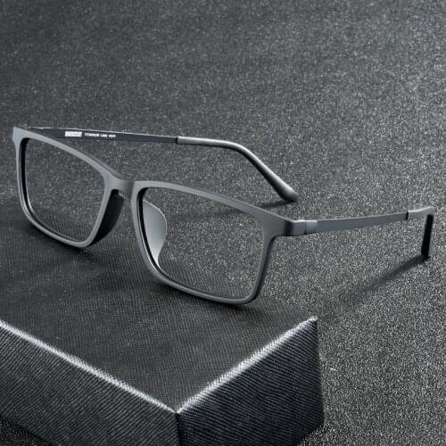 Evove Titanium Eyeglasses Men Women Matte Black Glasses Frame Man for Prescription Myopia Photochromic Progressive 1.61 1.67