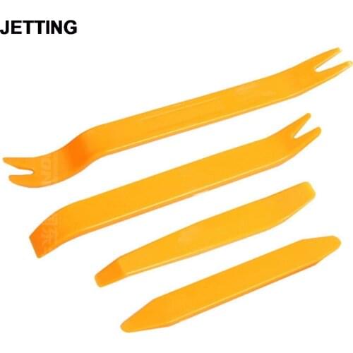 4pcs/set Plastic Auto Dismantle Tools Kit Car Radio Door Clip Panel Trim Dash Audio Removal Installer Pry Kit Refit Set