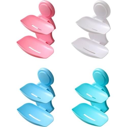 Wall Mounted Soap Dish,Amplify Space for Bathroom,No-Drilling the Wall and Self-Draining