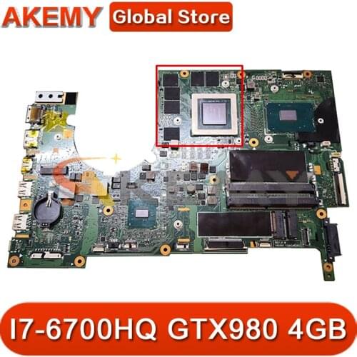 P5NCN P7NCN MAIN BOARD For ACER Predator 15 G9-591 G9-591R G9-592 G9-791 G9000 Laptop motherboard CPU I7-6700HQ GPU GTX980 4GB