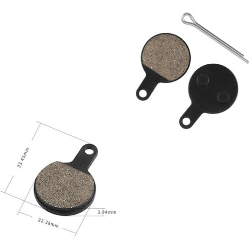 1 Pair Semi-metallic Brake Pads for Cross Country Mountain Bike Noise Reducing Resin Brake Pads Replacements Parts