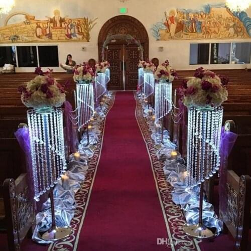 Sale by Bulk Elegant Sparkling Crystal clear garland chandelier wedding cake stand birthday party supplies decorations