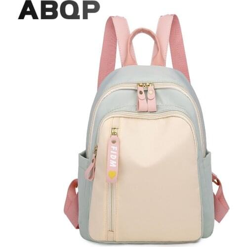 Candy Color School Backpack Bags For Girls Waterproof Oxford Female Backpack Anti Theft Womens Leather Backpack