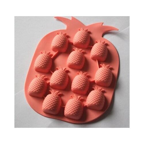 12 cavity pineapple shape Silicone chocolate mold Fondant sugar mold decoration cake mould baking mold