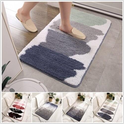 Nordic Living Room Decoration Flocked Carpet Simple Bedroom Bathroom Absorbent Non-Slip Floor Mat Home Decoration Printed Carpet