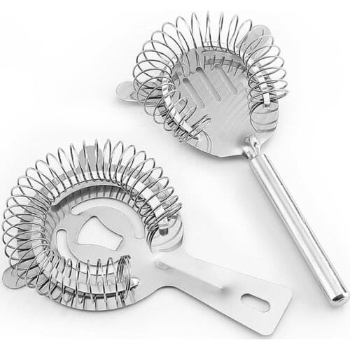 UPORS Stainless Steel Cocktail Strainer Professional Bar Cocktail Shaker Wire Mixed Ice Strainer Bartender Tools Bar Accessories