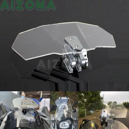 Motorcycle Airflow Windscreen Wind Deflector For BMW Honda Suzuki Yamaha Benelli Universal Clip On Windshield Extension Spoiler