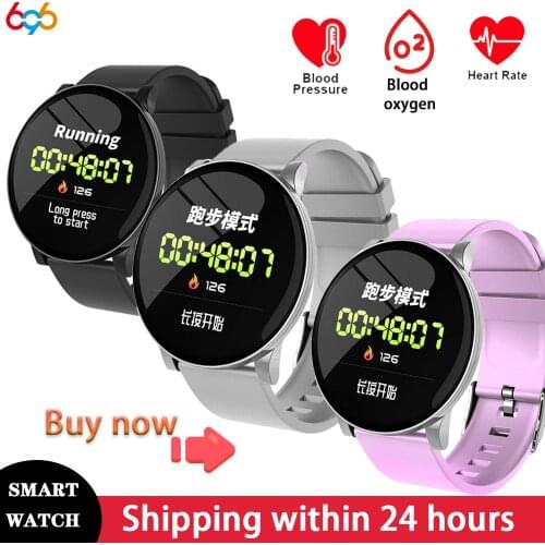 W8 Sport Smart Watch Bracelet Round Bluetooths Waterproof Male Smartwatch Men Women Fitness Tracker Wrist Band for Android IOS