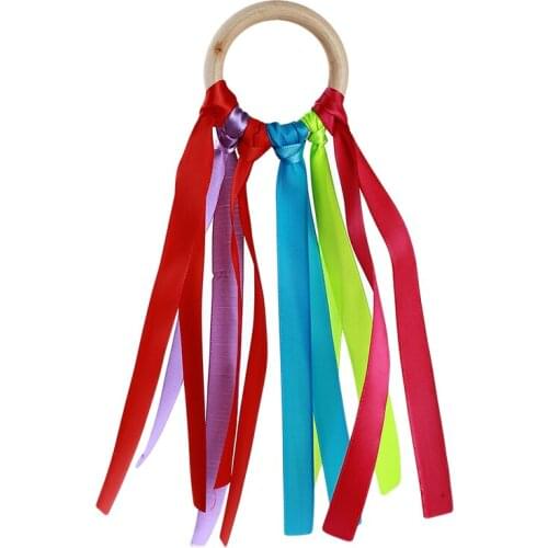 New Rainbow Streamers Ribbon Splice Colorful Dance Ribbon Art Gymnastics Ribbon Ballet Streamer Baby Toy Sports 5pcs/pack