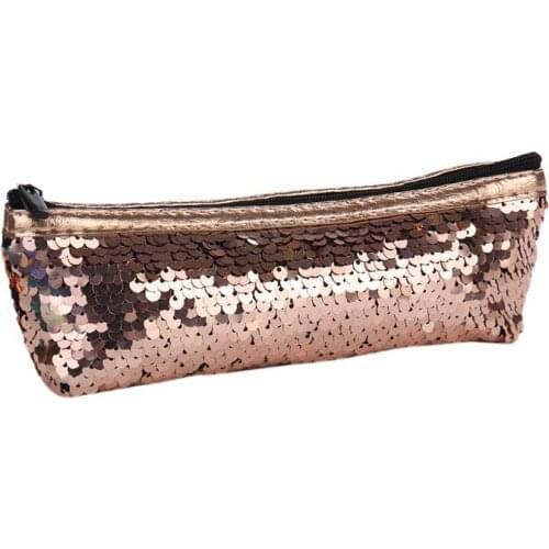 Womens Shiny Sequin Cosmetics Bag Large Capacity Makeup Storage Bag Reflective Toiletry Organizer