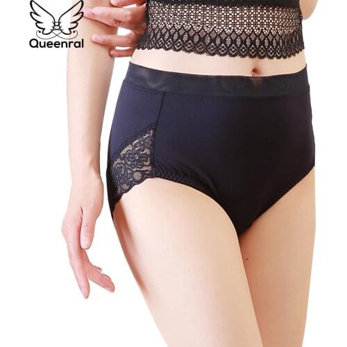 Queenral Seamless Briefs Women Underwear Plus Size Panty Lngerie Cotton High Waist Briefs Female Sexy Intimates Period Panties