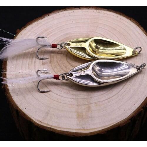 Artificial Sequins Hard Bait With Feather 10g/15g/20g High Quality Hard Lure Anti-Corrosion Bionic Freshwater Metal Fishing Lure