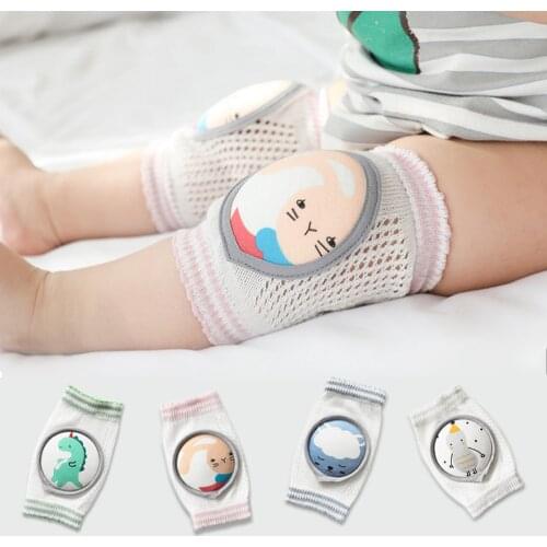 1Pair Baby Protective Knee Pads Unisex Elasticity Breathable Soft Cotton Crawling Kneepads Protectors for Toddlers Boys Girls