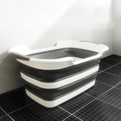 1PC Portable Folding Bathtub Baby Shower Portable Silicone Capacity Washing Storage Non-Slip Dog Bath Tubs Foot Spa Bath Hot Tub