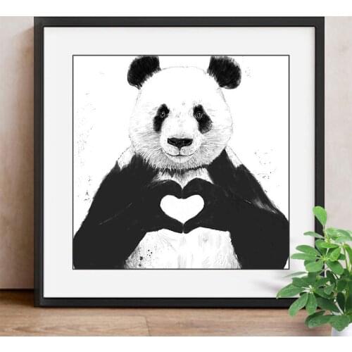 Diamond Embroidery Panda Home Decorative Full Round Mosaic Crystal Diamond Painting Cross Stitch Animal