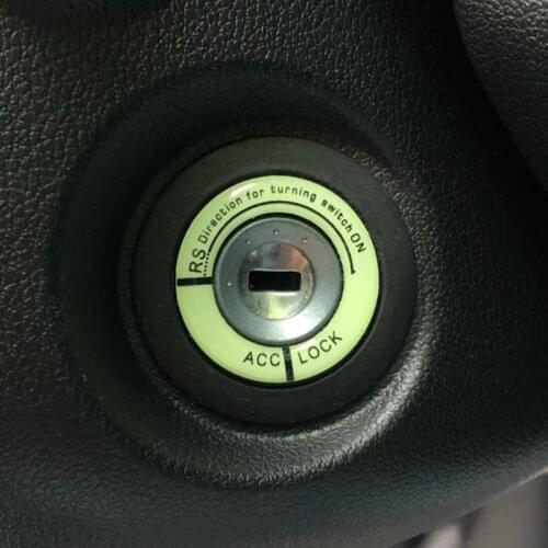 Car Key Ring Sticker Luminous Ignition Switch Cover Car Styling Circle Light Decoration Universal For Auto Motorcycle